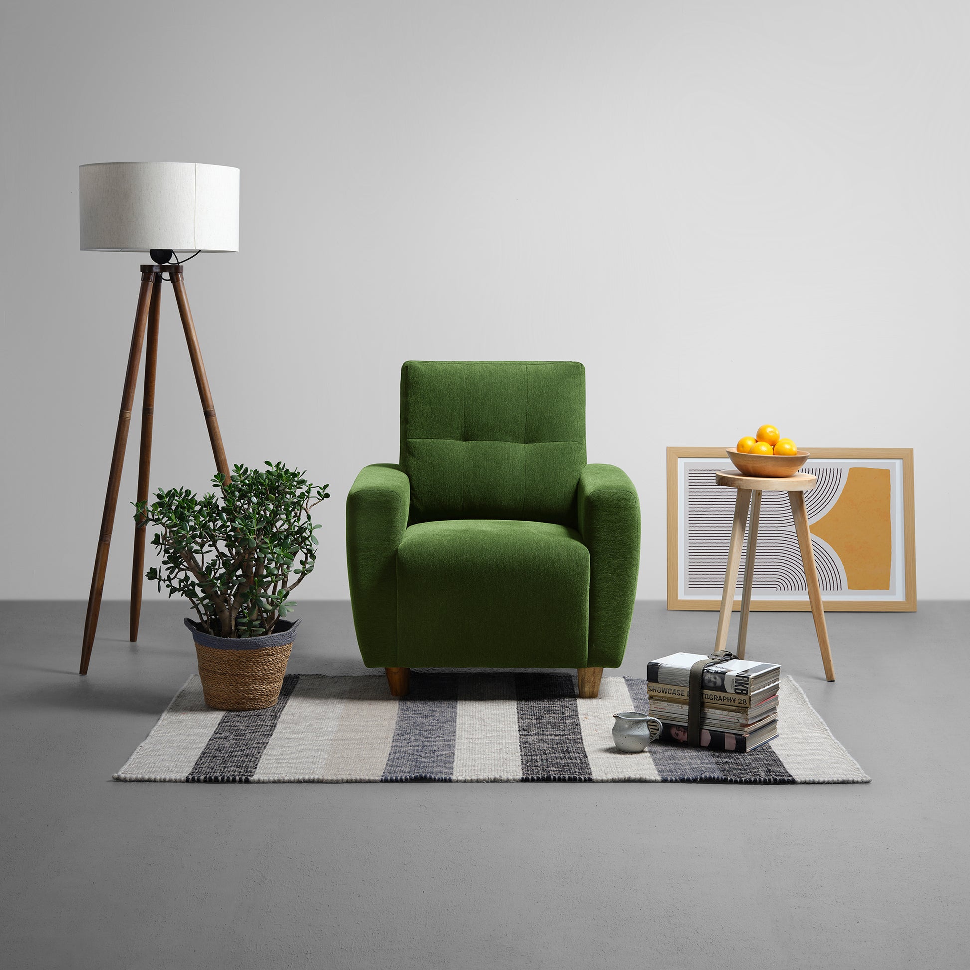 Sofa|Yolo|1|Seater|Sofa|Fabric|Avocado|Green