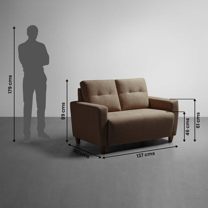 Sofa|Yolo|2|Seater|Sofa|Fabric|Coco|Brown