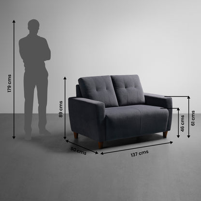 Sofa|Yolo|2|Seater|Sofa|Fabric|Sesame|Grey