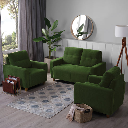 Sofa|Yolo|2+1+1|Seater|Sofa|Set|Fabric|Avocado|Green