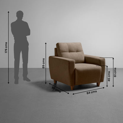 Sofa|Yolo|2+1+1|Seater|Sofa|Set|Fabric|Coco|Brown