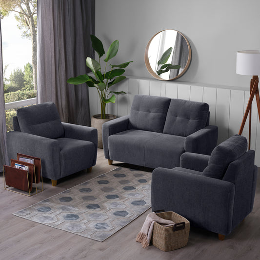 Sofa|Yolo|2+1+1|Seater|Sofa|Set|Fabric|Sesame|Grey