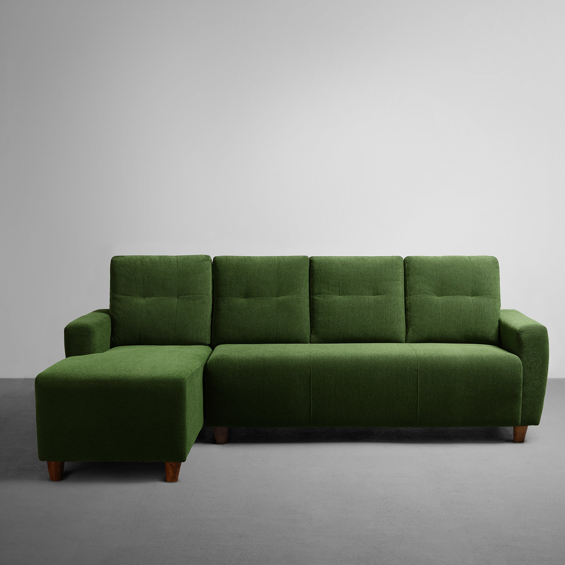 Sofa|Yolo|3|Seater|LHS|L|Shape|Sofa|Set|Fabric|Avocado|Green
