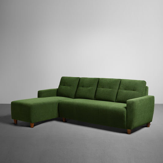 Sofa|Yolo|3|Seater|LHS|L|Shape|Sofa|Set|Fabric|Avocado|Green
