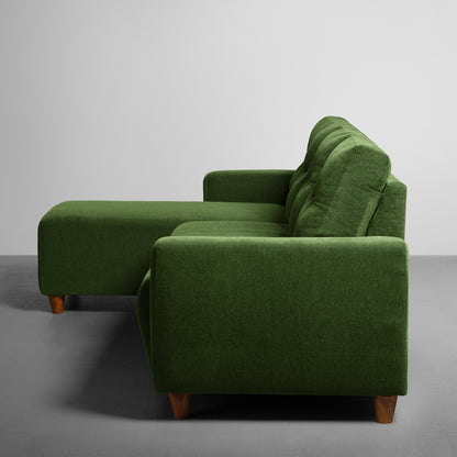 Sofa|Yolo|3|Seater|LHS|L|Shape|Sofa|Set|Fabric|Avocado|Green
