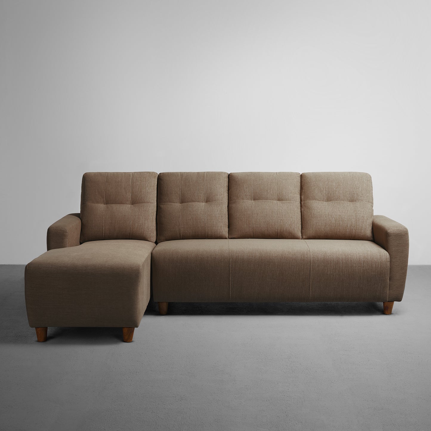 Sofa|Yolo|3|Seater|LHS|L|Shape|Sofa|Set|Fabric|Coco|Brown