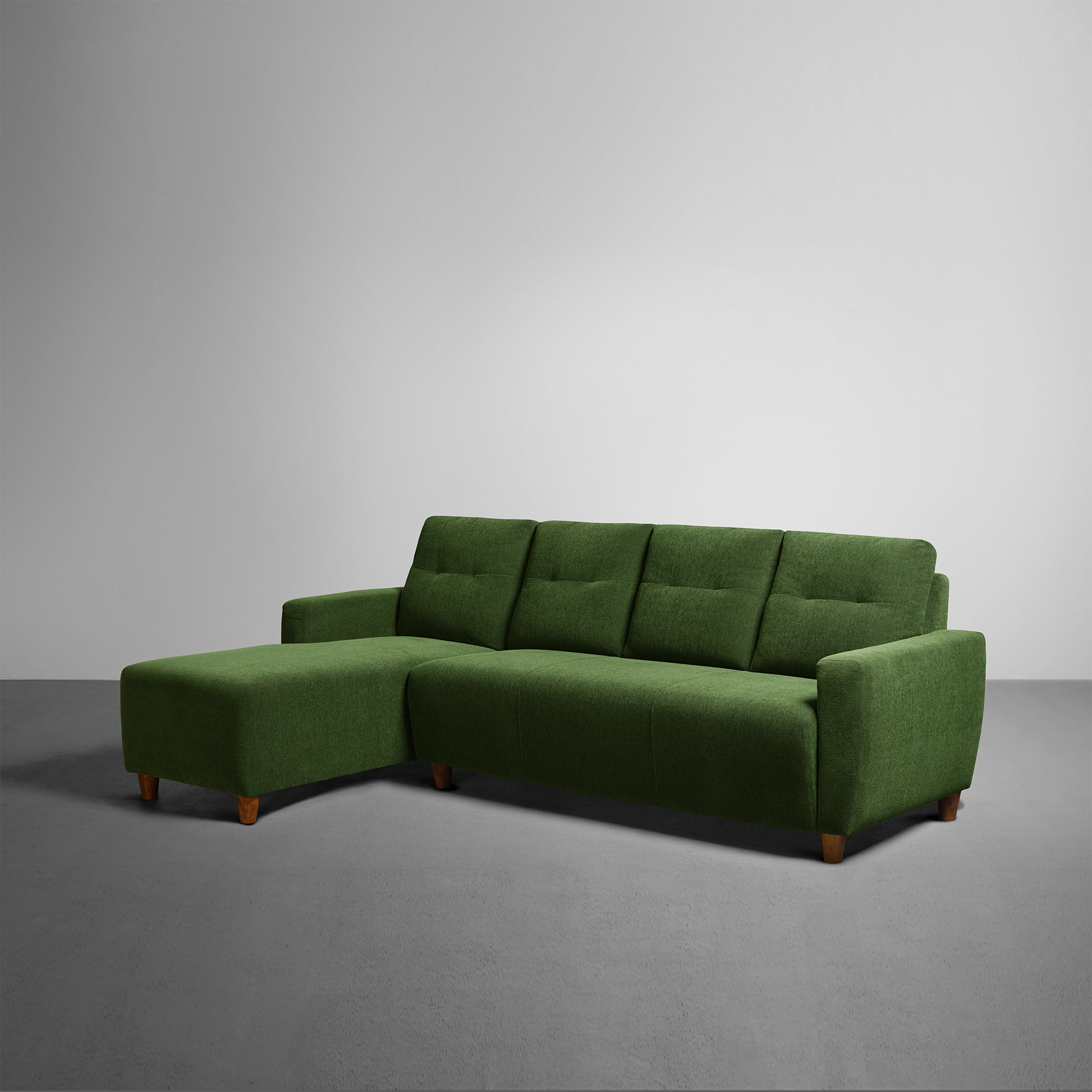 Sofa|Yolo|3|Seater|LHS|L|Shape|Sofa|Set|with|Ottoman|Fabric|Avocado|Green