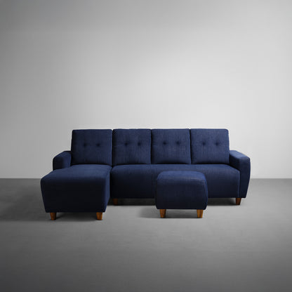 Sofa|Yolo|3|Seater|LHS|L|Shape|Sofa|Set|with|Ottoman|Fabric|Berry|Blue