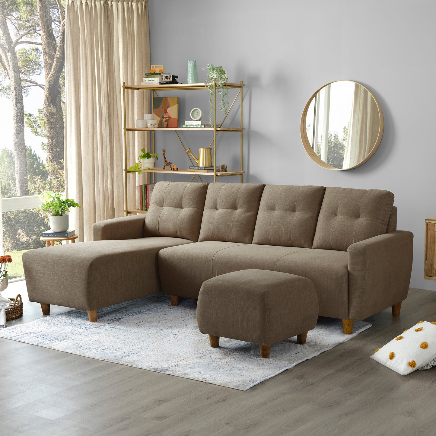 Sofa|Yolo|3|Seater|LHS|L|Shape|Sofa|Set|with|Ottoman|Fabric|Coco|Brown