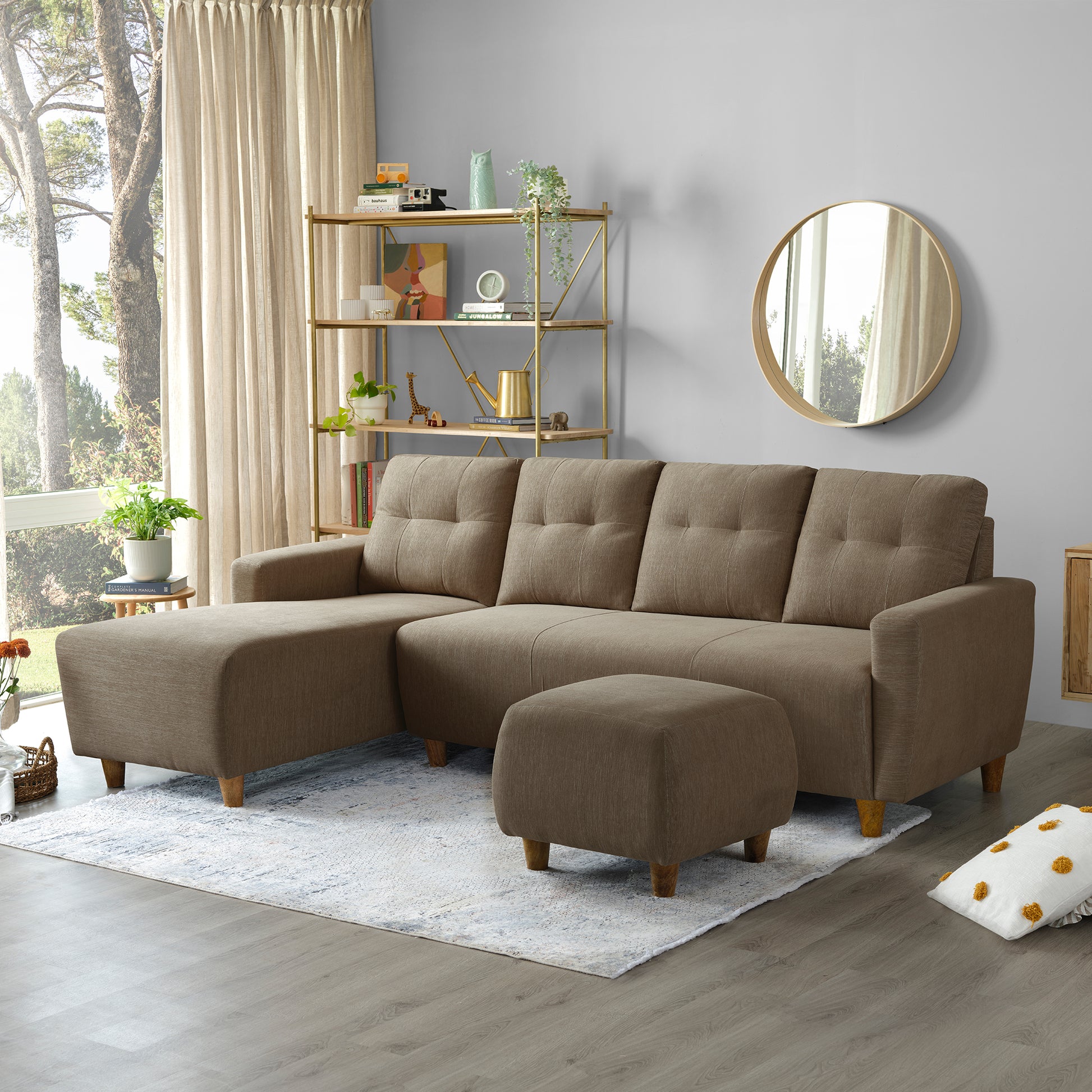 Sofa|Yolo|3|Seater|LHS|L|Shape|Sofa|Set|with|Ottoman|Fabric|Coco|Brown