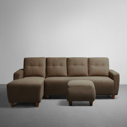 Sofa|Yolo|3|Seater|LHS|L|Shape|Sofa|Set|with|Ottoman|Fabric|Coco|Brown