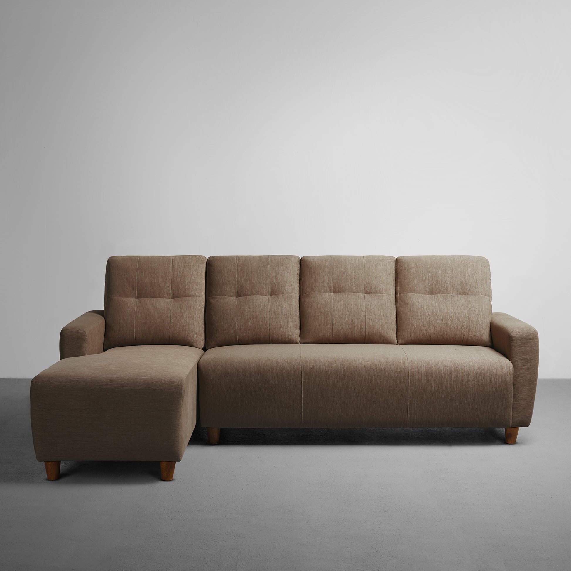 Sofa|Yolo|3|Seater|LHS|L|Shape|Sofa|Set|with|Ottoman|Fabric|Coco|Brown