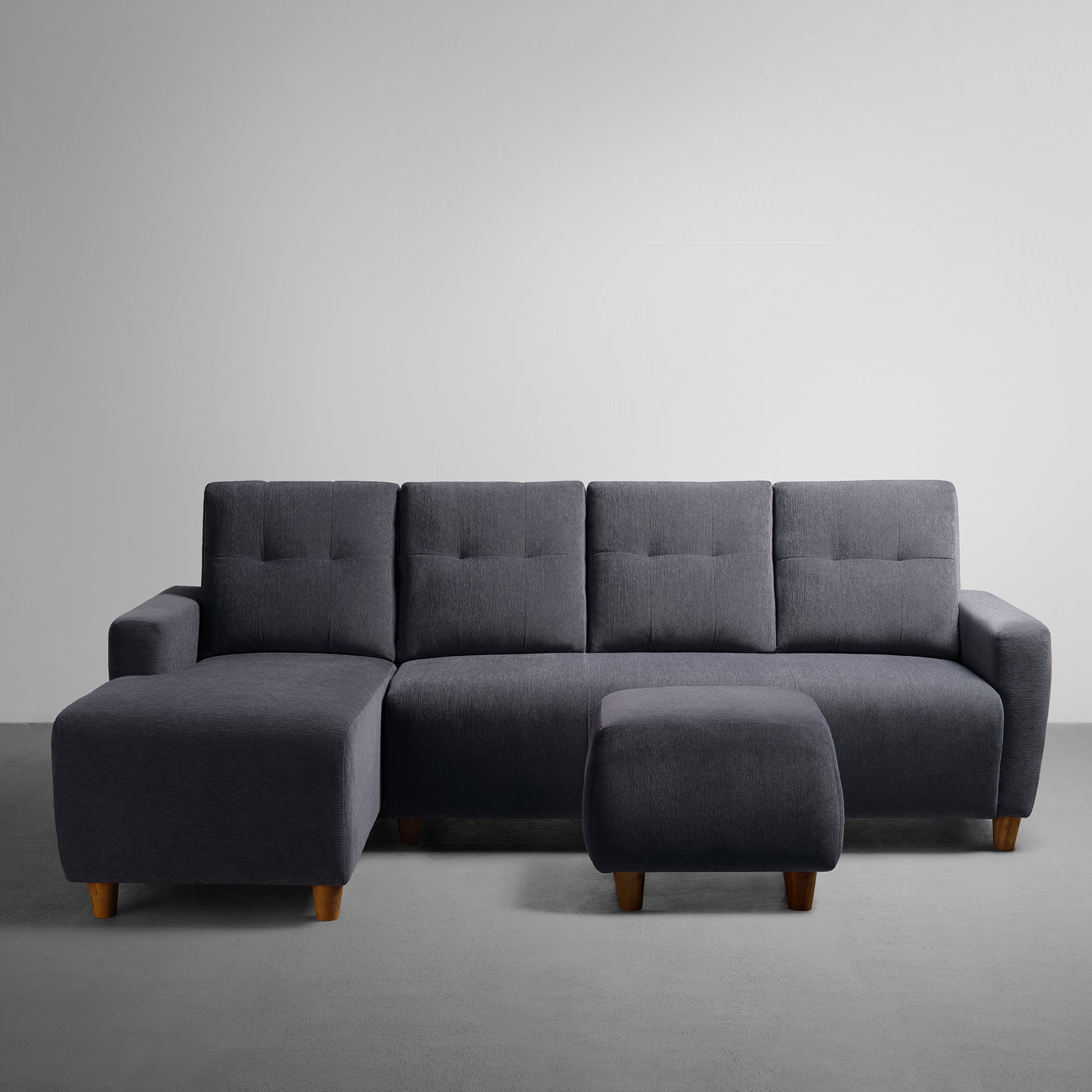 Sofa|Yolo|3|Seater|LHS|L|Shape|Sofa|Set|with|Ottoman|Fabric|Sesame|Grey
