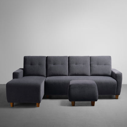 Sofa|Yolo|3|Seater|LHS|L|Shape|Sofa|Set|with|Ottoman|Fabric|Sesame|Grey