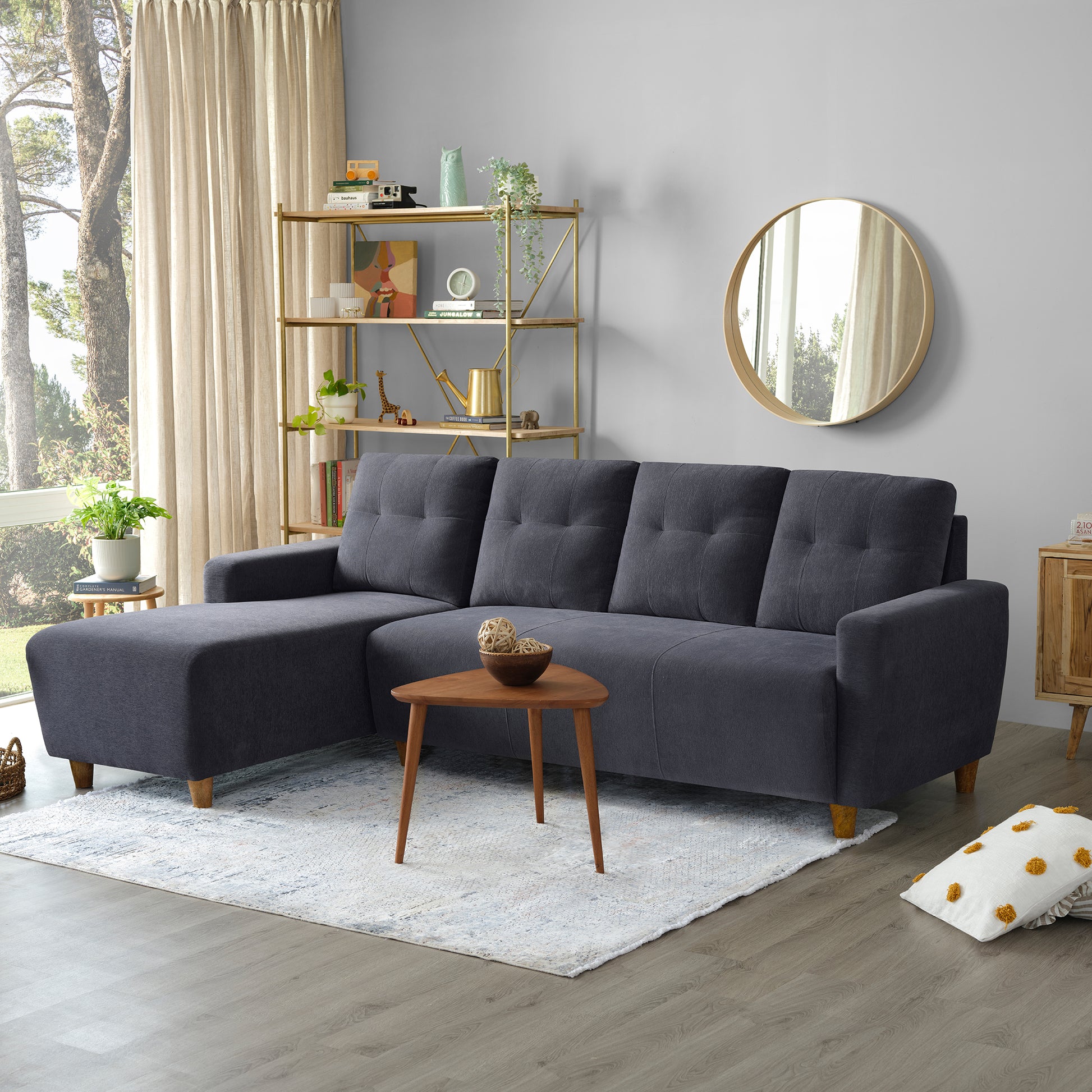 Sofa|Yolo|3|Seater|LHS|L|Shape|Sofa|Set|Fabric|Sesame|Grey