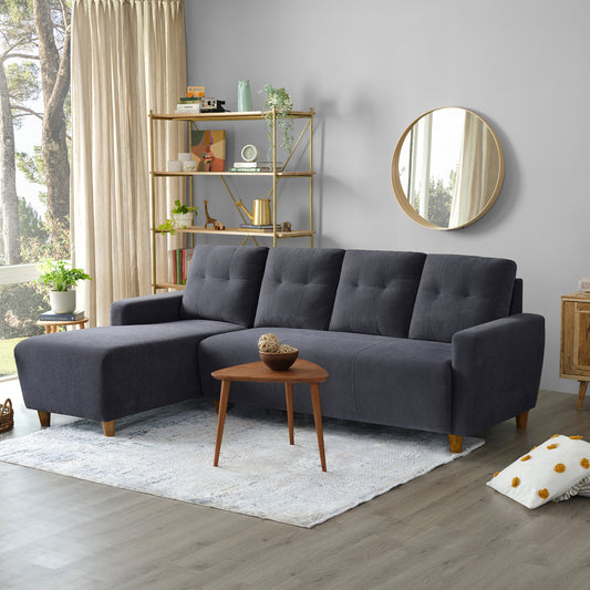 Sofa|Yolo|3|Seater|LHS|L|Shape|Sofa|Set|Fabric|Sesame|Grey
