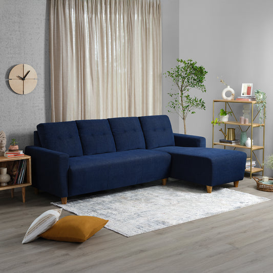 Sofa|Yolo|3|Seater|RHS|L|Shape|Sofa|Set|Fabric|Berry|Blue