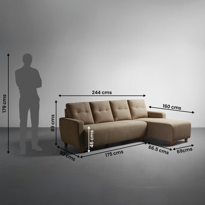 Sofa|Yolo|3|Seater|RHS|L|Shape|Sofa|Set|with|Ottoman|Fabric|Coco|Brown