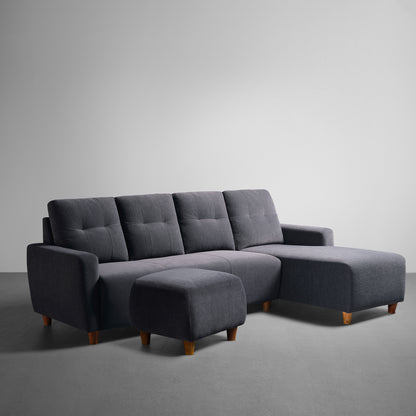 Sofa|Yolo|3|Seater|RHS|L|Shape|Sofa|Set|with|Ottoman|Fabric|Sesame|Grey