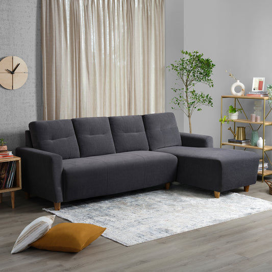 Sofa|Yolo|3|Seater|RHS|L|Shape|Sofa|Set|Fabric|Sesame|Grey