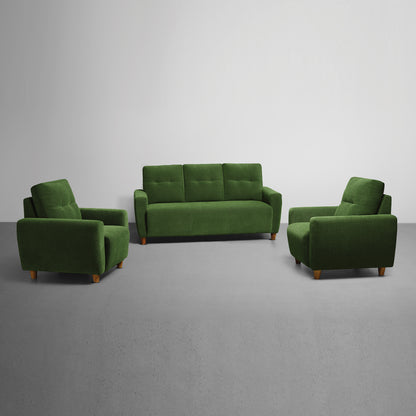 Sofa|Yolo|3+1+1|Seater|Sofa|Set|Fabric|Avocado|Green