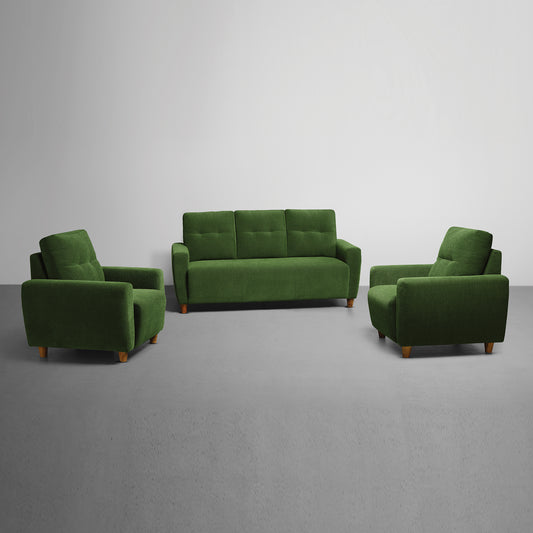 Sofa|Yolo|3+1+1|Seater|Sofa|Set|Fabric|Avocado|Green
