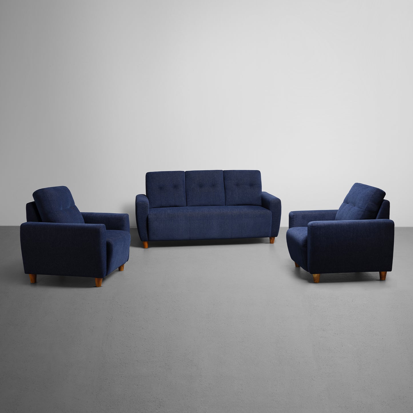 Sofa|Yolo|3+1+1|Seater|Sofa|Set|Fabric|Berry|Blue