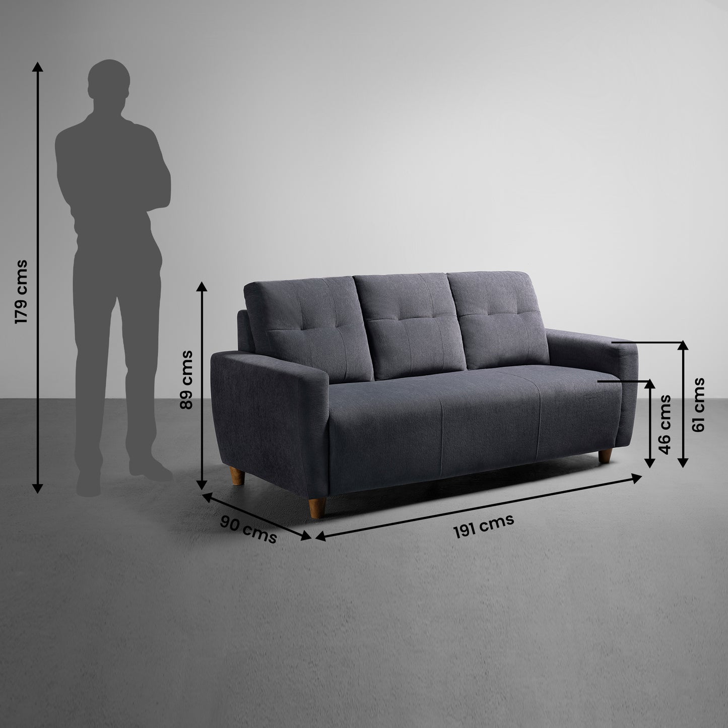 Sofa|Yolo|3+1+1|Seater|Sofa|Set|Fabric|Sesame|Grey