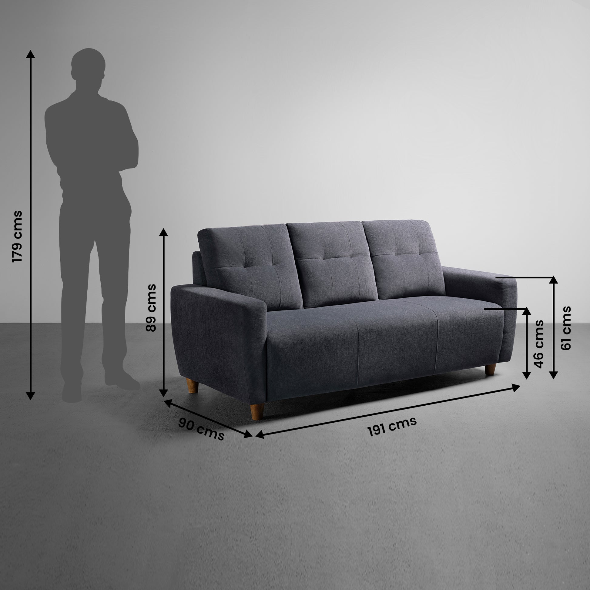 Sofa|Yolo|3+1+1|Seater|Sofa|Set|Fabric|Sesame|Grey