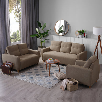 Sofa|Yolo|3+2+1|Seater|Sofa|Set|Fabric|Coco|Brown