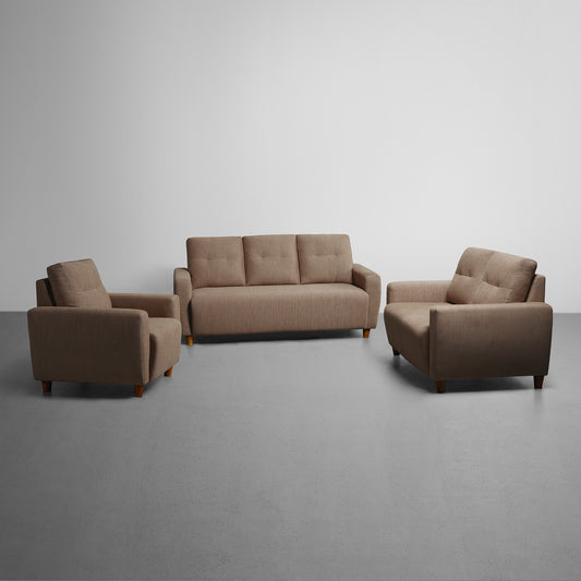 Sofa|Yolo|3+2+1|Seater|Sofa|Set|Fabric|Coco|Brown