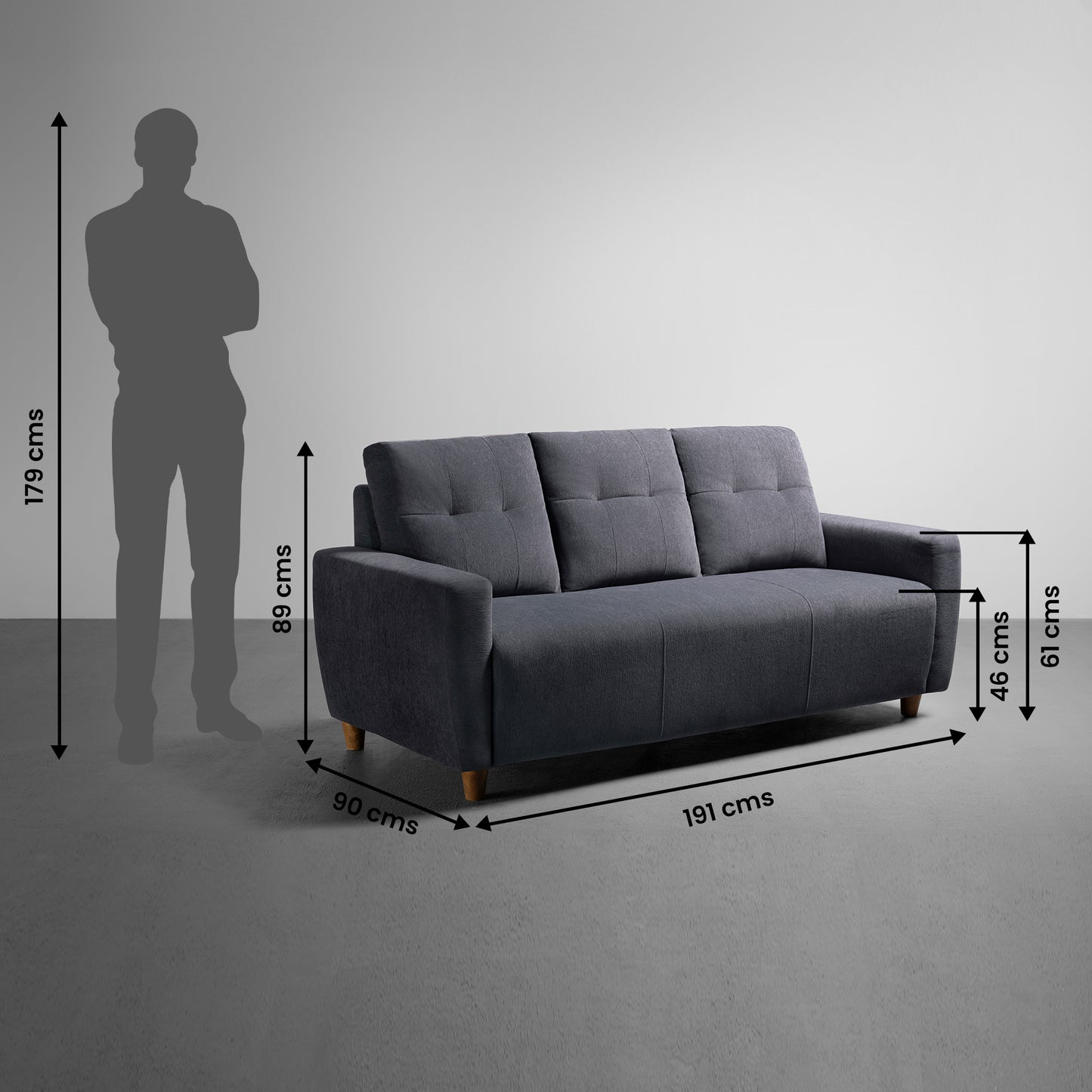 Sofa|Yolo|3+2+1|Seater|Sofa|Set|Fabric|Sesame|Grey