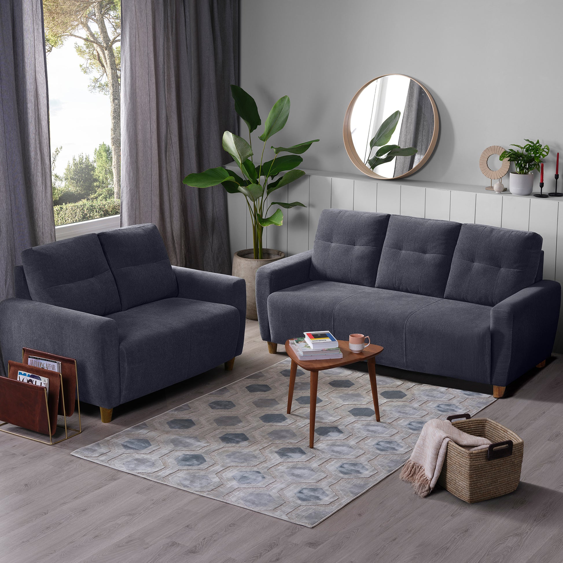 Sofa|Yolo|3+2|Seater|Sofa|Set|Fabric|Sesame|Grey