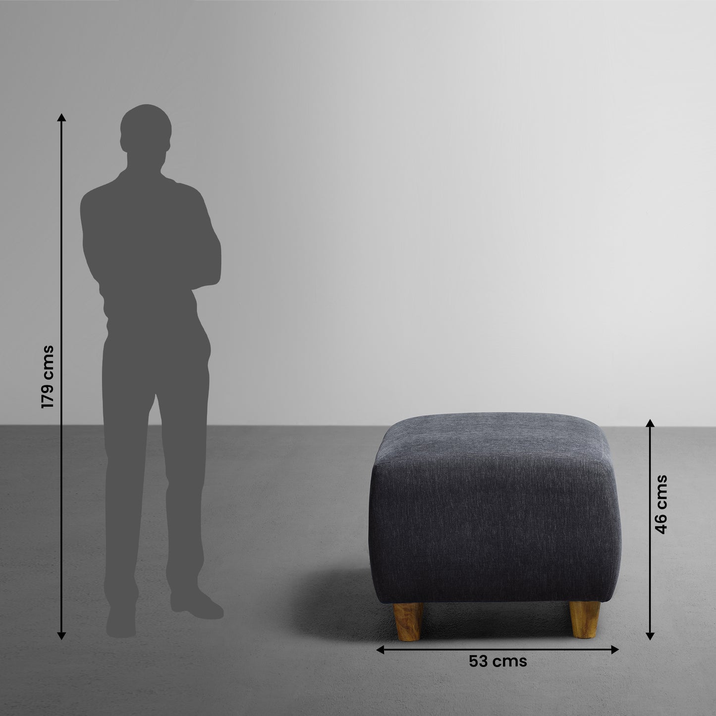 Sofa|Yolo|Ottoman|Fabric|Sesame|Grey