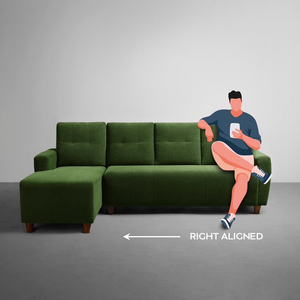 Sofa|Yolo|3|Seater|LHS|L|Shape|Sofa|Set|with|Ottoman|Fabric|Avocado|Green