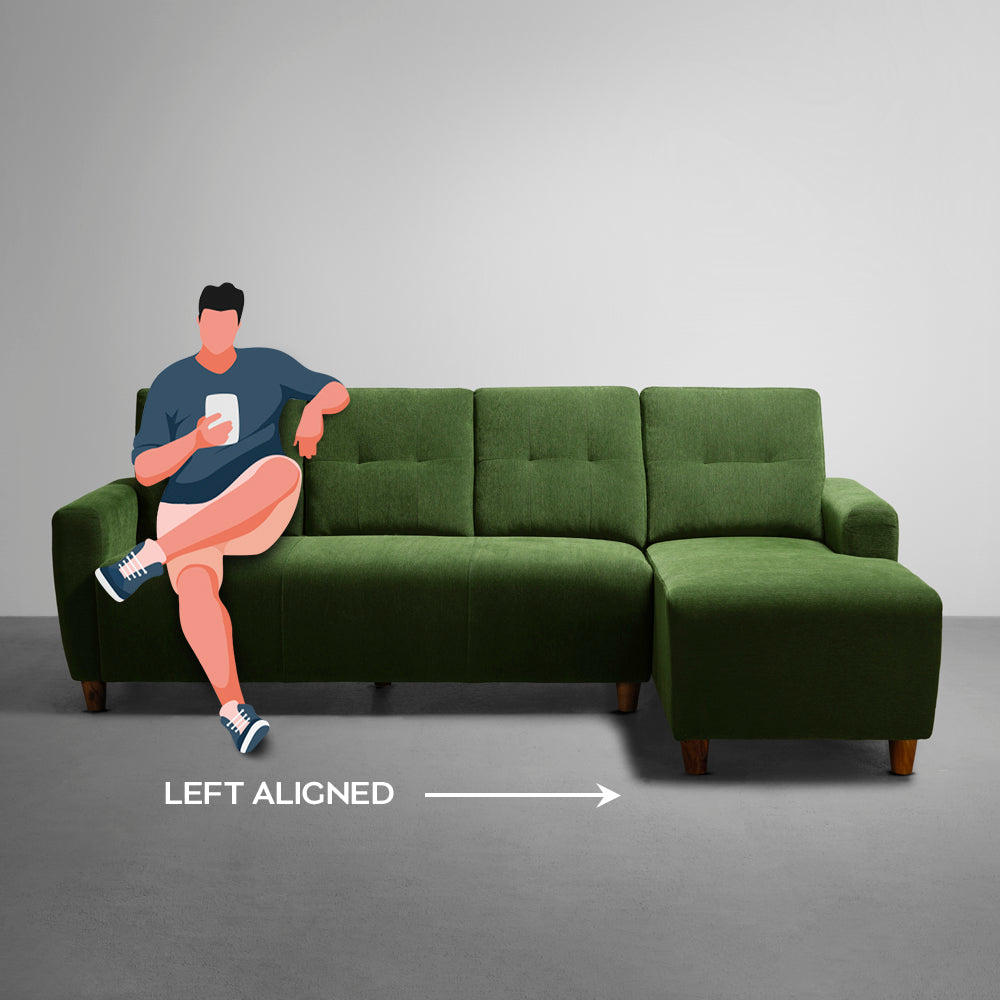 Sofa|Yolo|3|Seater|RHS|L|Shape|Sofa|Set|with|Ottoman|Fabric|Avocado|Green