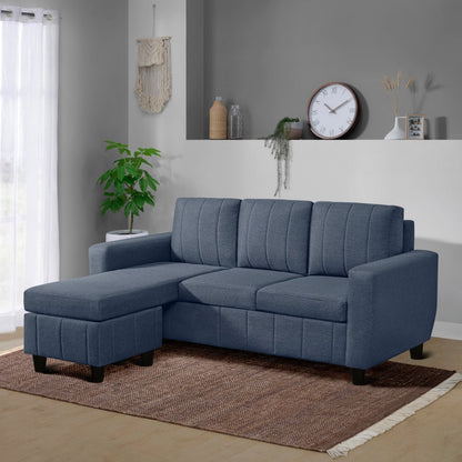 Sofa|Bae|4|Seater|Interchangeable|L|Shape|Sofa|Set|Fabric|Ocean|Blue
