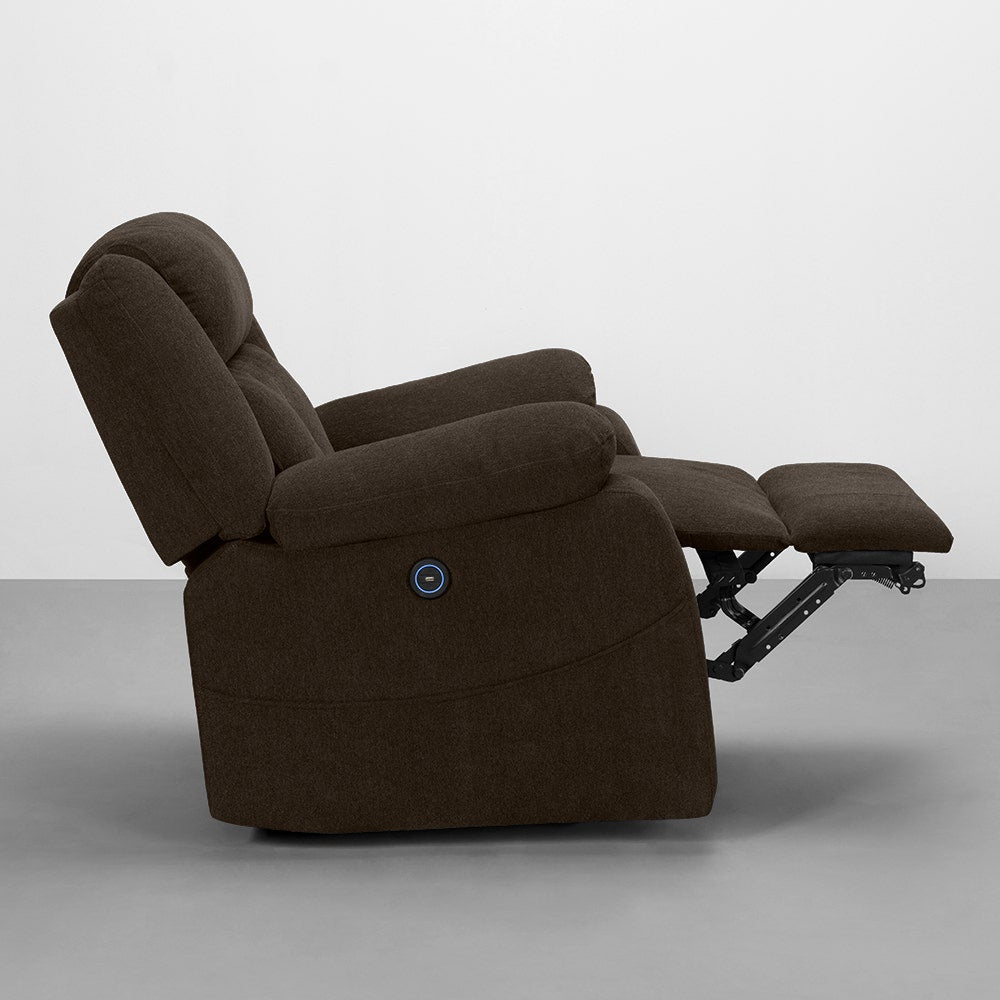 Recliner|R7|Motorized|Fabric|Recliner|Egyptian|Brown|One|Seater