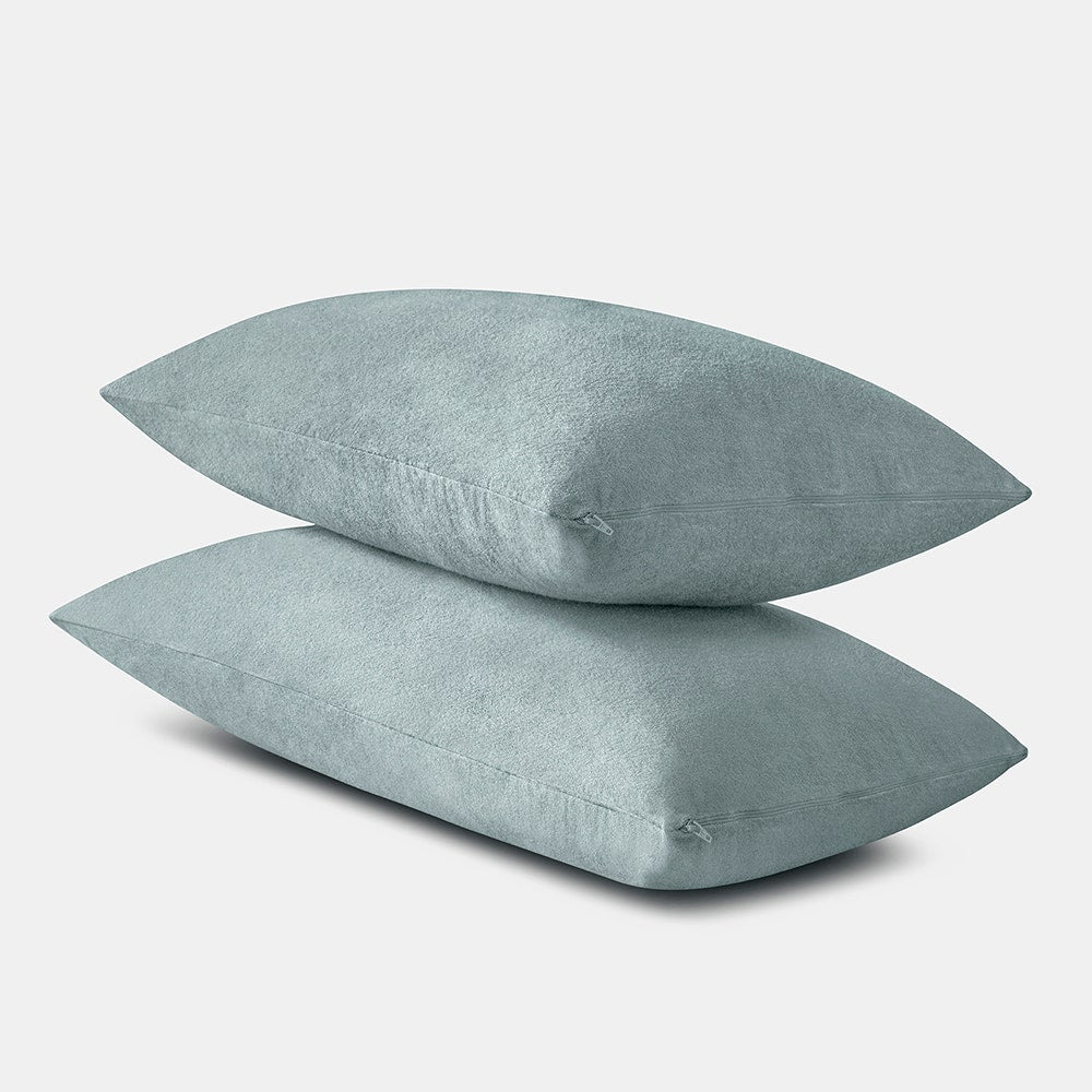 Waterproof|Bamboo|Terry|Pillow|Protector|28"18"|Set|of|2|Grey