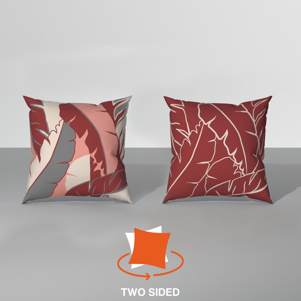 Spring|Cushion|Covers|with|Cushion|Fillers|Maroon-Grey|Set|of|5|Combo