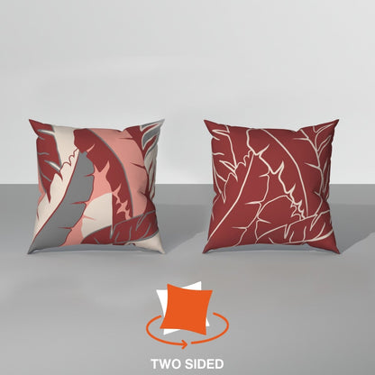 Spring|Cushion|Covers|with|Cushion|Fillers|Maroon-Grey|Set|of|5|Combo