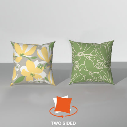 Spring|Cushion|Covers|with|Cushion|Fillers|Green-OceanBlue||Set|of|5|Combo