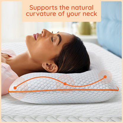 Yawn|360|Soft|Sense|Cooling|Gel|Memory|Foam|Pillow|24|16|Inch|White