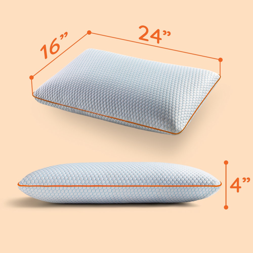 Yawn|360|Soft|Sense|Cooling|Gel|Memory|Foam|Pillow|24|16|Inch|White