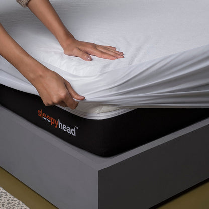 Bamboo|Terry|Waterproof|Mattress|Protector|78|72|King|Size|White