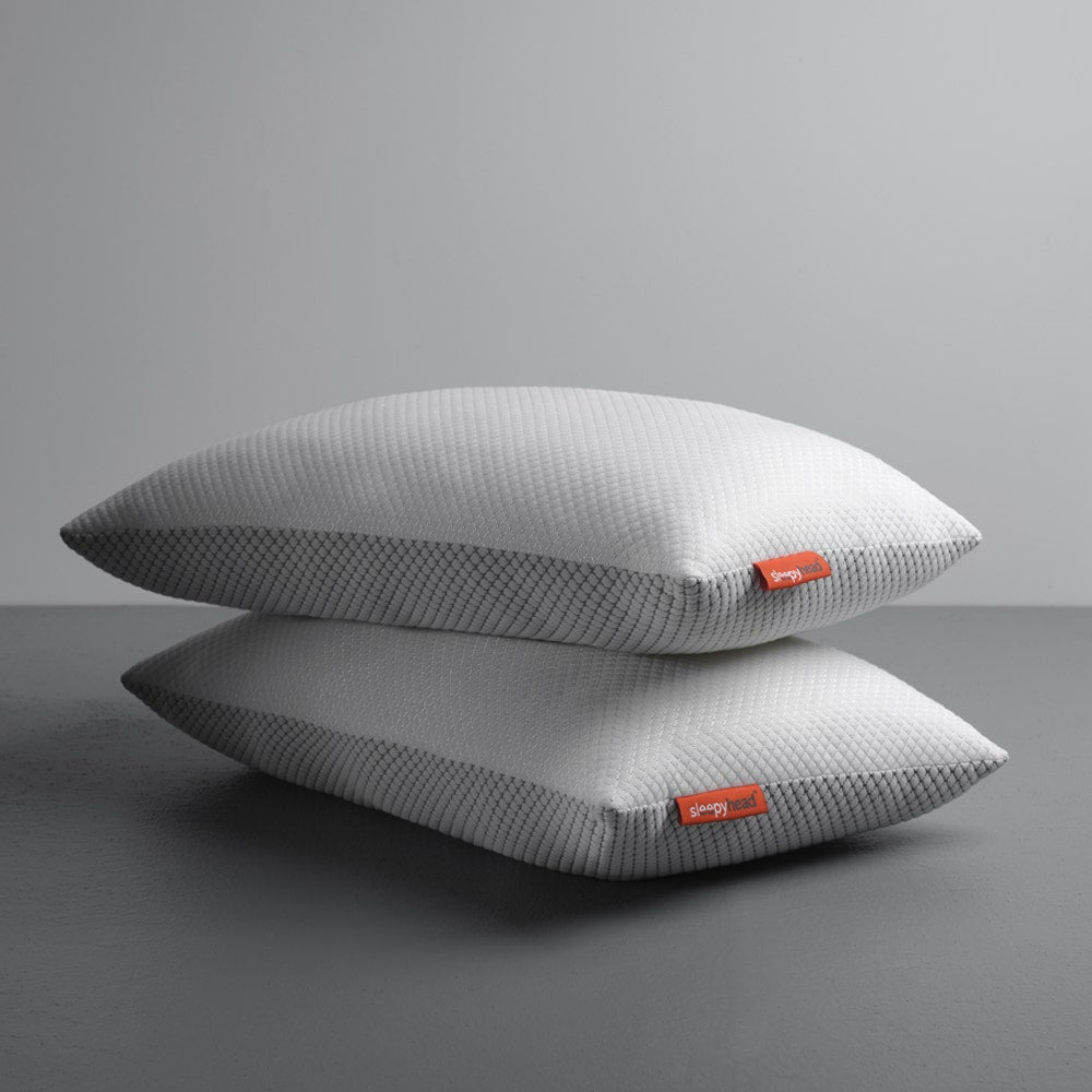 Hollow|Fiber|Pillow|Grey|&|White|set|of|2
