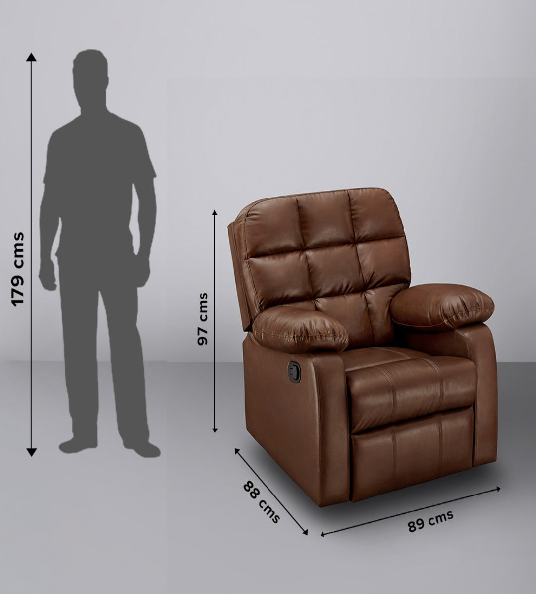 Recliner|R5|Plush|Leatherette|Glossy|Sandy|Swag|One|Seater