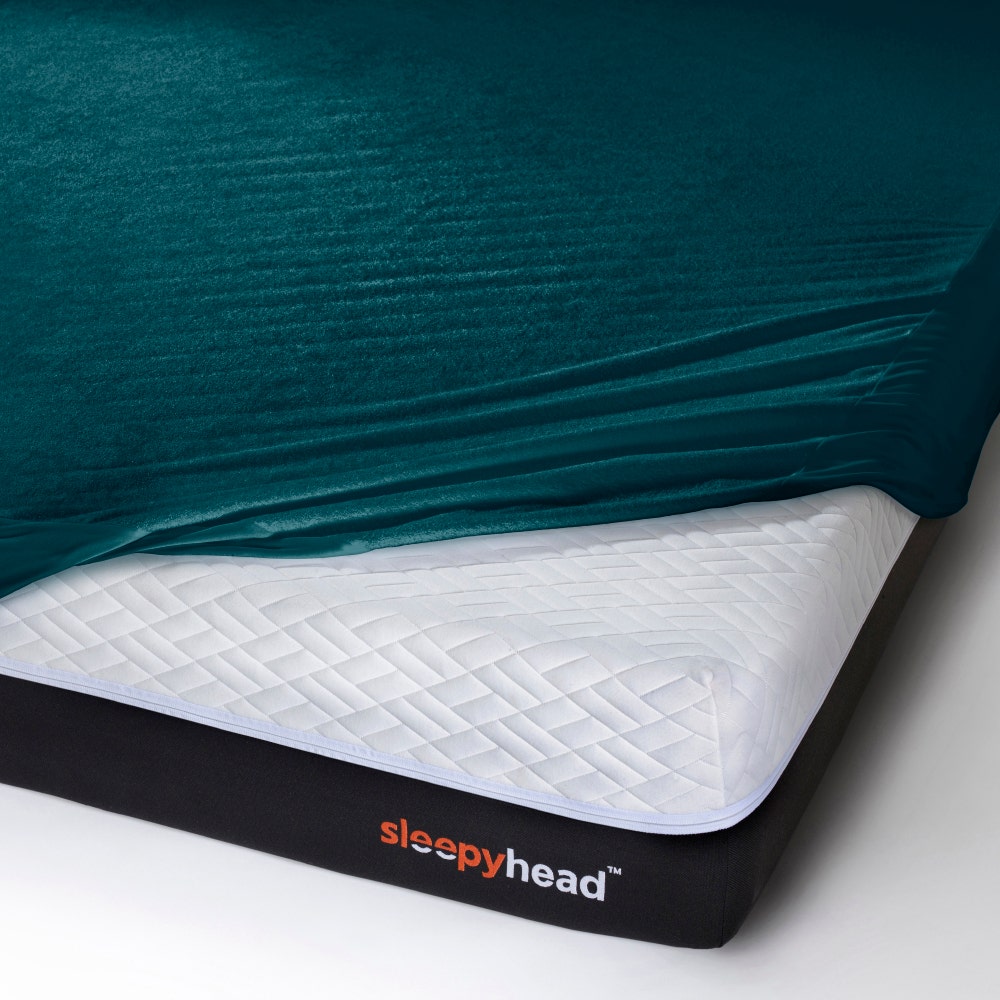 Bamboo|Feel|Terry|Fabric|Waterproof|Mattress|Protector|72|60|inches|Queen|Size|Deep|Teal