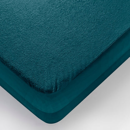 Bamboo|Feel|Terry|Fabric|Waterproof|Mattress|Protector|72|60|inches|Queen|Size|Deep|Teal