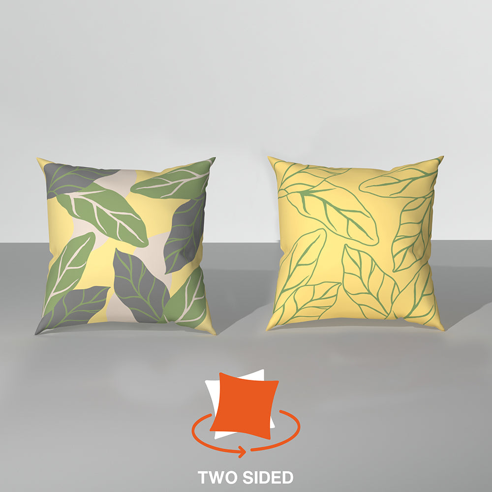 Spring|Cushion|Covers|with|Cushion|Fillers|Green-White|Set|of|5|Combo